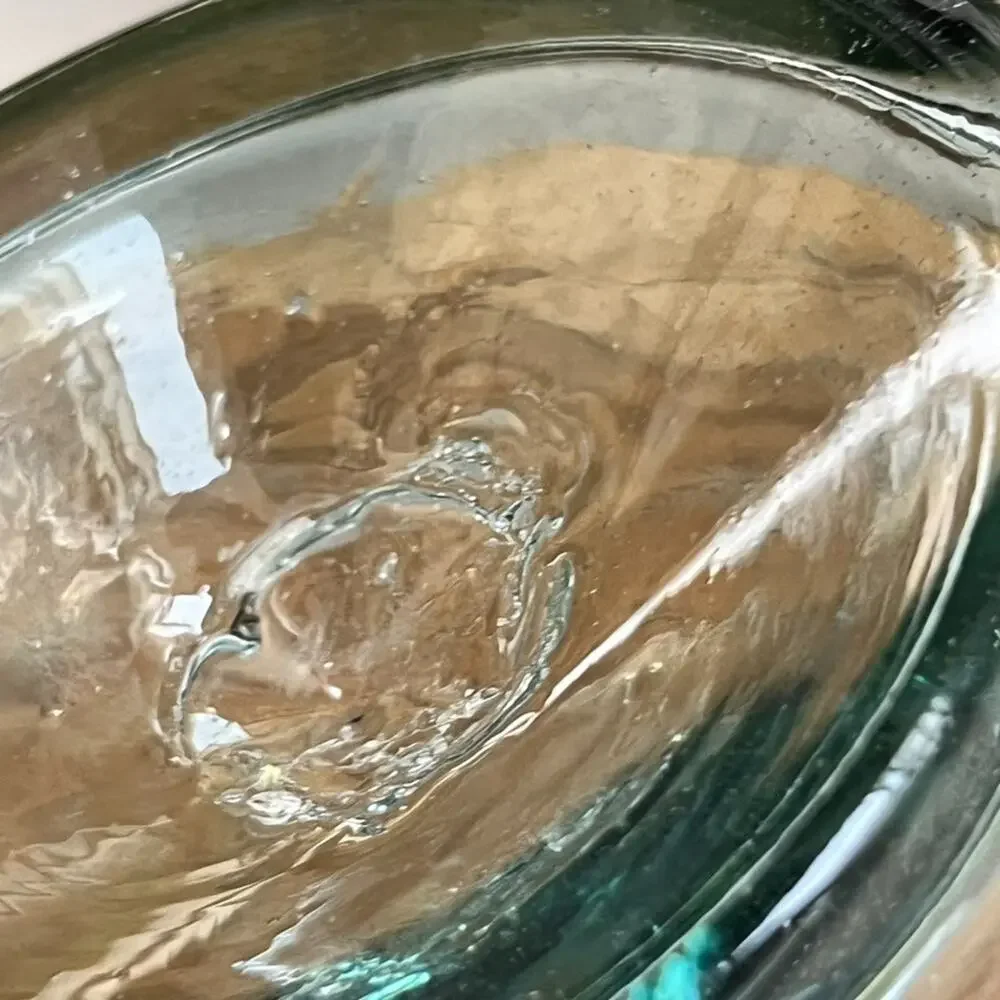 Mexico Hand Blown Art Glass Pitcher 9